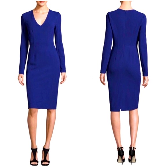 Diane von Furstenberg Milena Blue Sheath Dress - Picture 1 of 11
